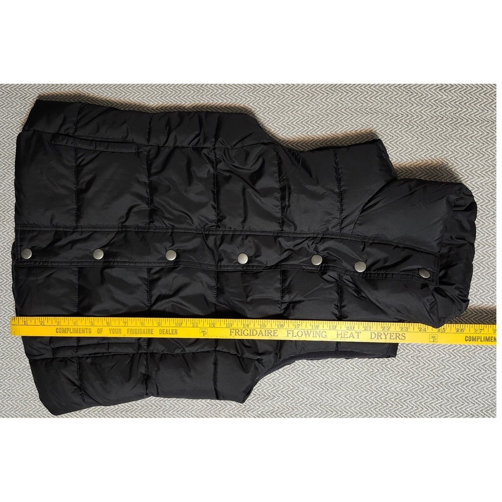 Old Navy Womens Puffer Vest Black Quilted Fleece Lined Full Zip Snap S 978594-02 - Picture 9 of 9